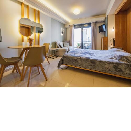 Lux City Studio for couples with Balcony